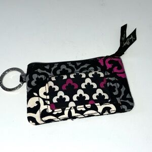 Vera Bradley zip‎ ID Case Wallet Canterbury Retired Print Magenta